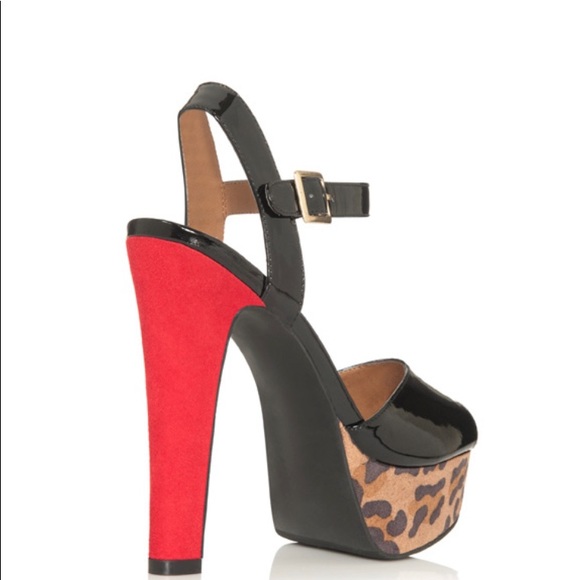 *DONATED* Shiloh Platform Red & Leopard Sandals - Picture 7 of 7